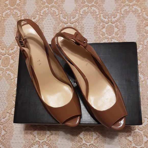 Talbots Shoes - TALBOTS EDITH 4 PRAILINE COLOR PLATFORM HIGH HEEL SHOE SIZE 8M